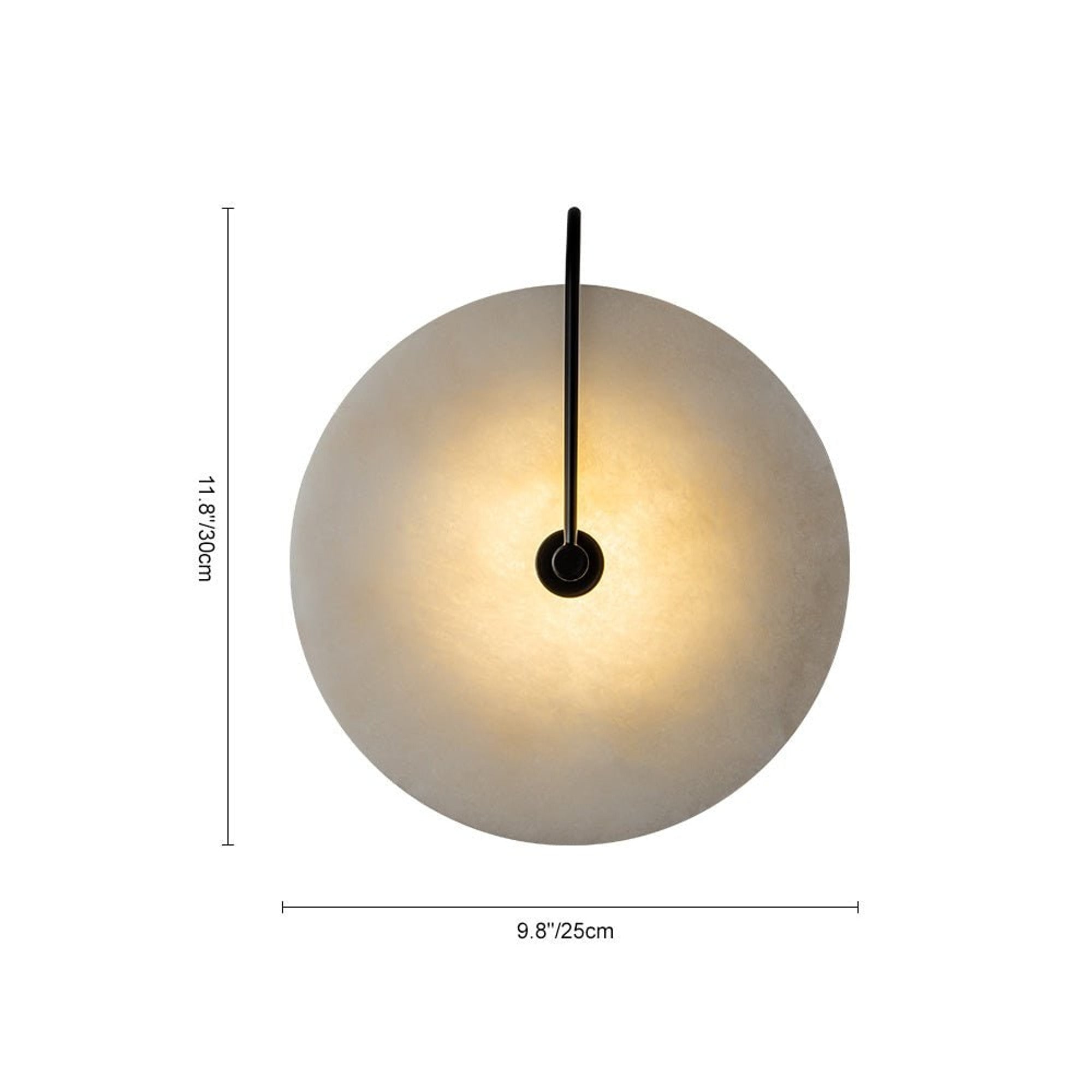 Marble Wall Lights With Black Circle Shades - Image 18
