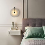 Marble Wall Lights With Black Circle Shades - Image 5