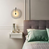 Marble Wall Lights With Black Circle Shades - Image 5