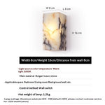 Marble Wall Lights With Cube Stone Shade - Image 3