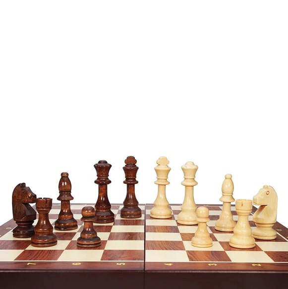 Masterfold Wooden Chess Set With Folding Solid Wood Board And Durable Pieces - Image 8