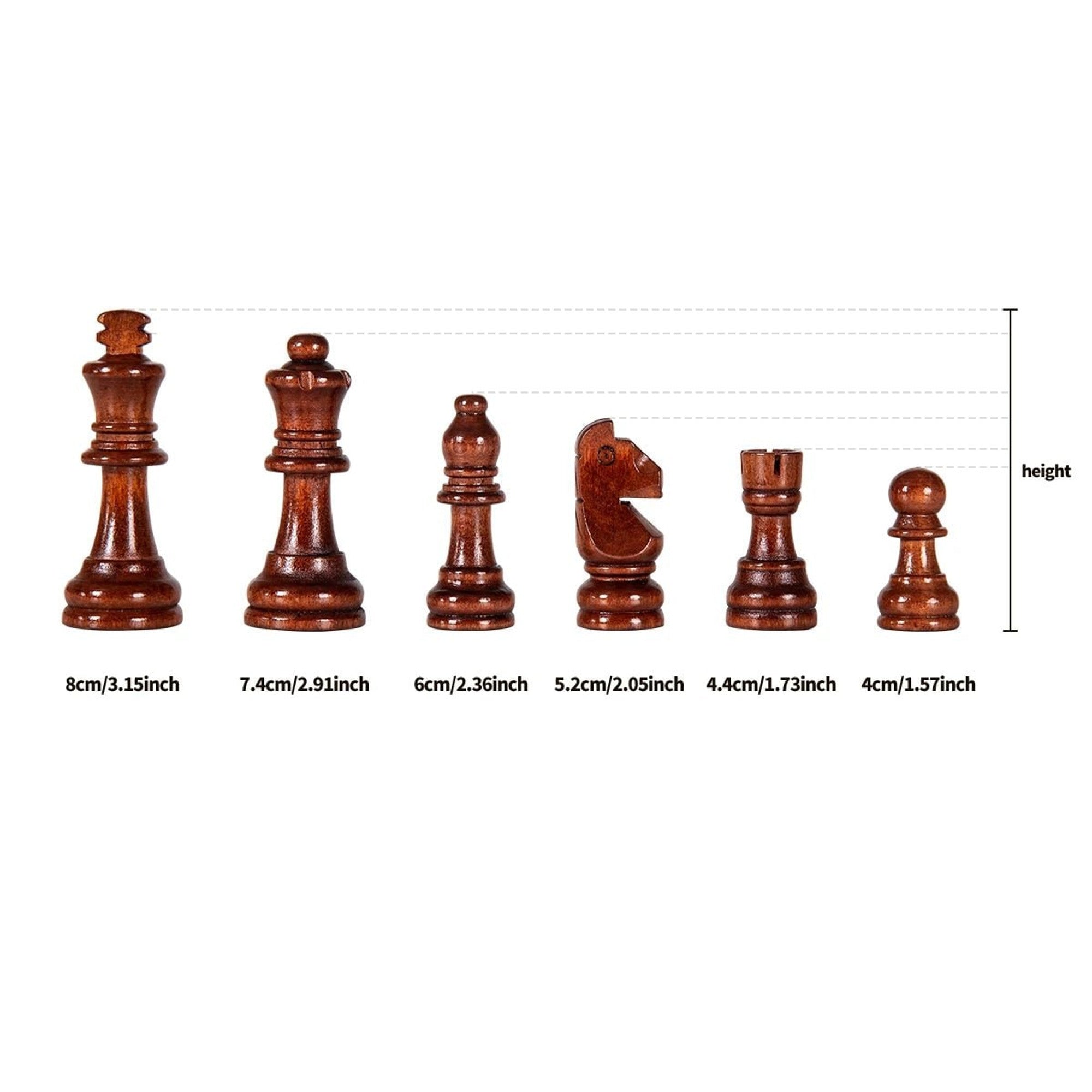 Masterfold Wooden Chess Set With Folding Solid Wood Board And Durable Pieces - Image 5