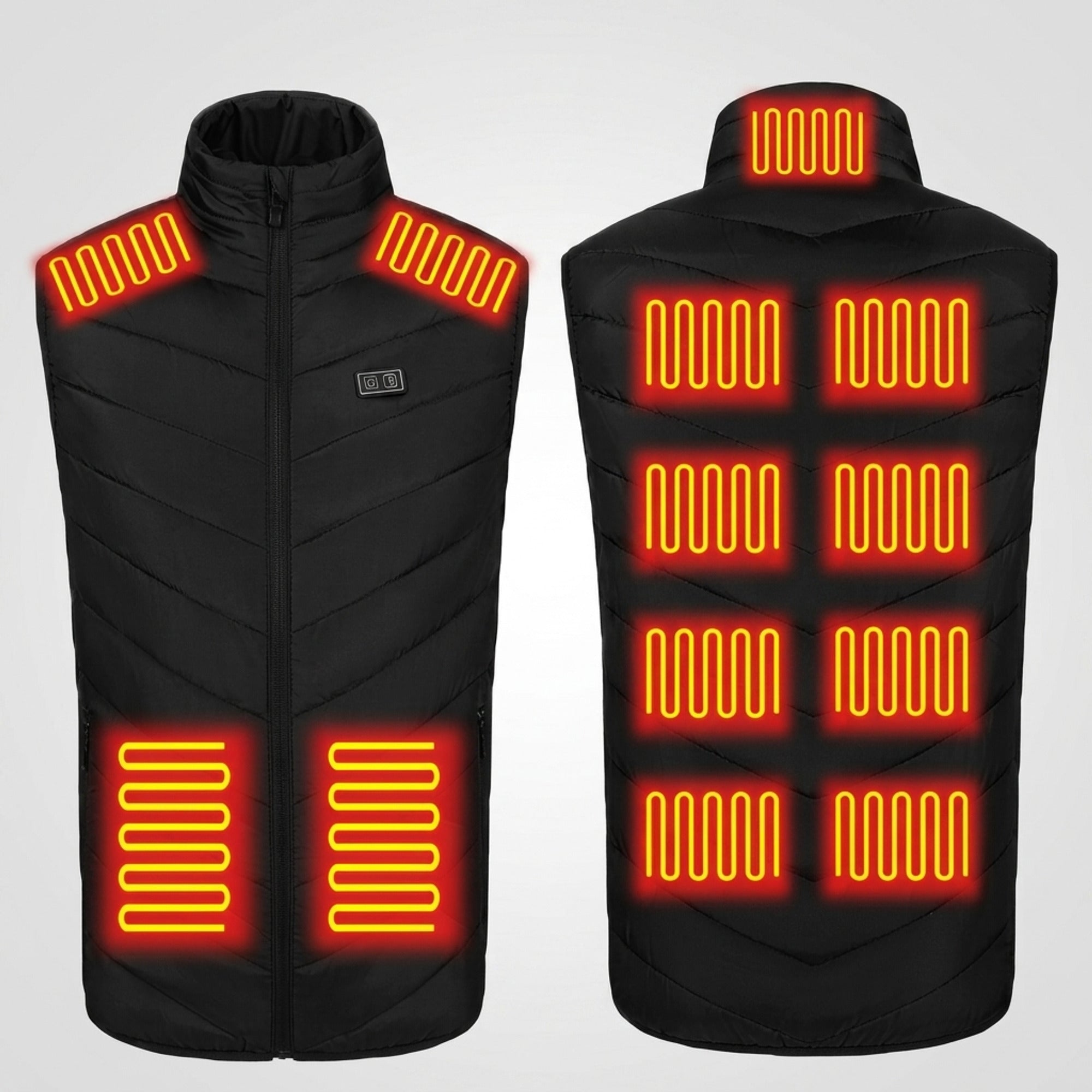 Men's Electric Heated Vest For Men With Multiple Heating Zones High Collar Sleeveless Puffer - Image 2