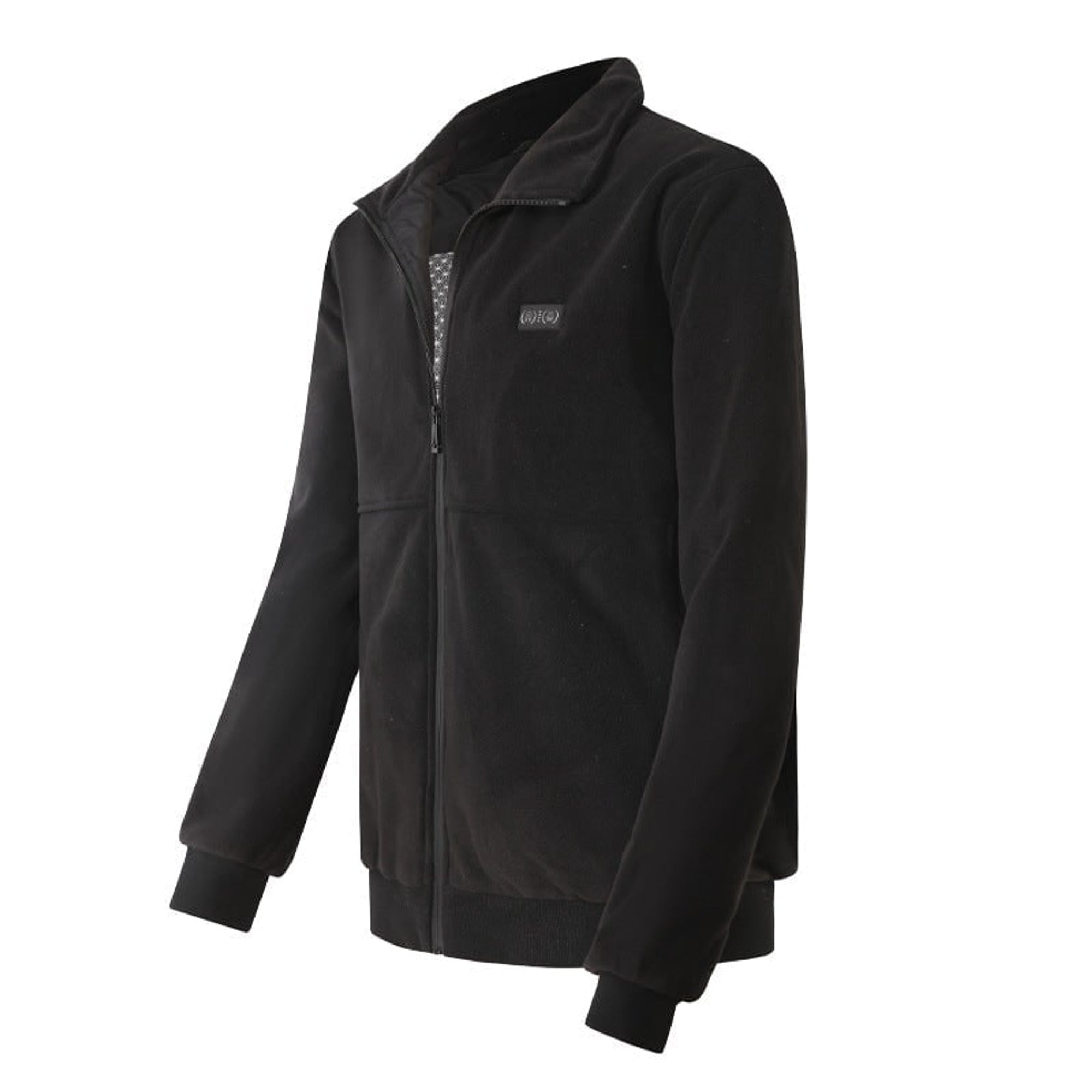 Men's Heated Fleece Jacket With Stand Collar Full Zip Seals In Heat And Blocks Wind - Image 5