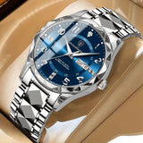 Men's Sports Watch with Secure Chronograph Design and Two-Tone Bracelet - Image 6