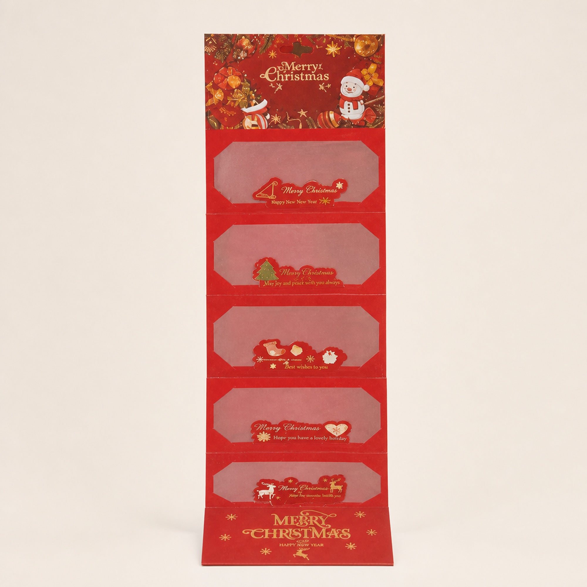 Merryvelle Gold Foil Cascading Christmas Money Envelope With 6 Slots - Image 8