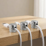 Metal Cable Management Clips Cylindrical Desk Cord Organizer - Image 5
