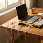 Metal Cable Management Clips Cylindrical Desk Cord Organizer - Image 3