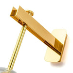 Mid Century Modern Cylinder Sconces With Clear Glass Arm-Mounted Light - Image 5