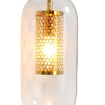 Mid Century Modern Cylinder Sconces With Clear Glass Arm-Mounted Light - Image 6