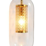 Mid Century Modern Cylinder Sconces With Clear Glass Arm-Mounted Light - Image 6