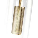 Mid Century Modern Cylinder Sconces With Clear Glass Arm-Mounted Light - Image 7