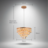 Mini Chandelier Pendant Crystal LED Ceiling Light - Image 2