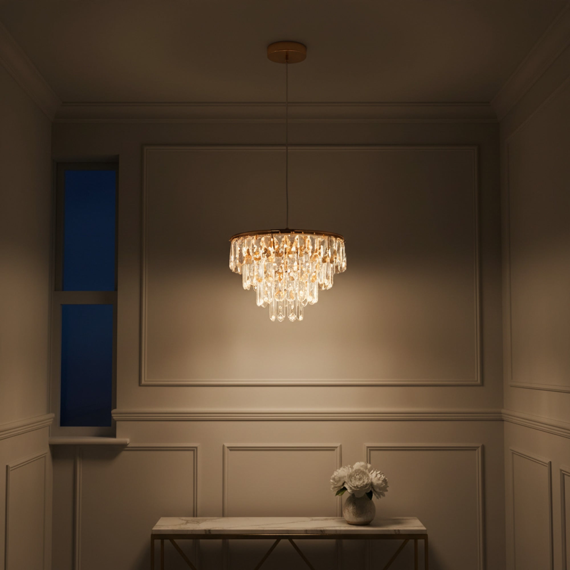 Mini Chandelier Pendant Crystal LED Ceiling Light - Image 5