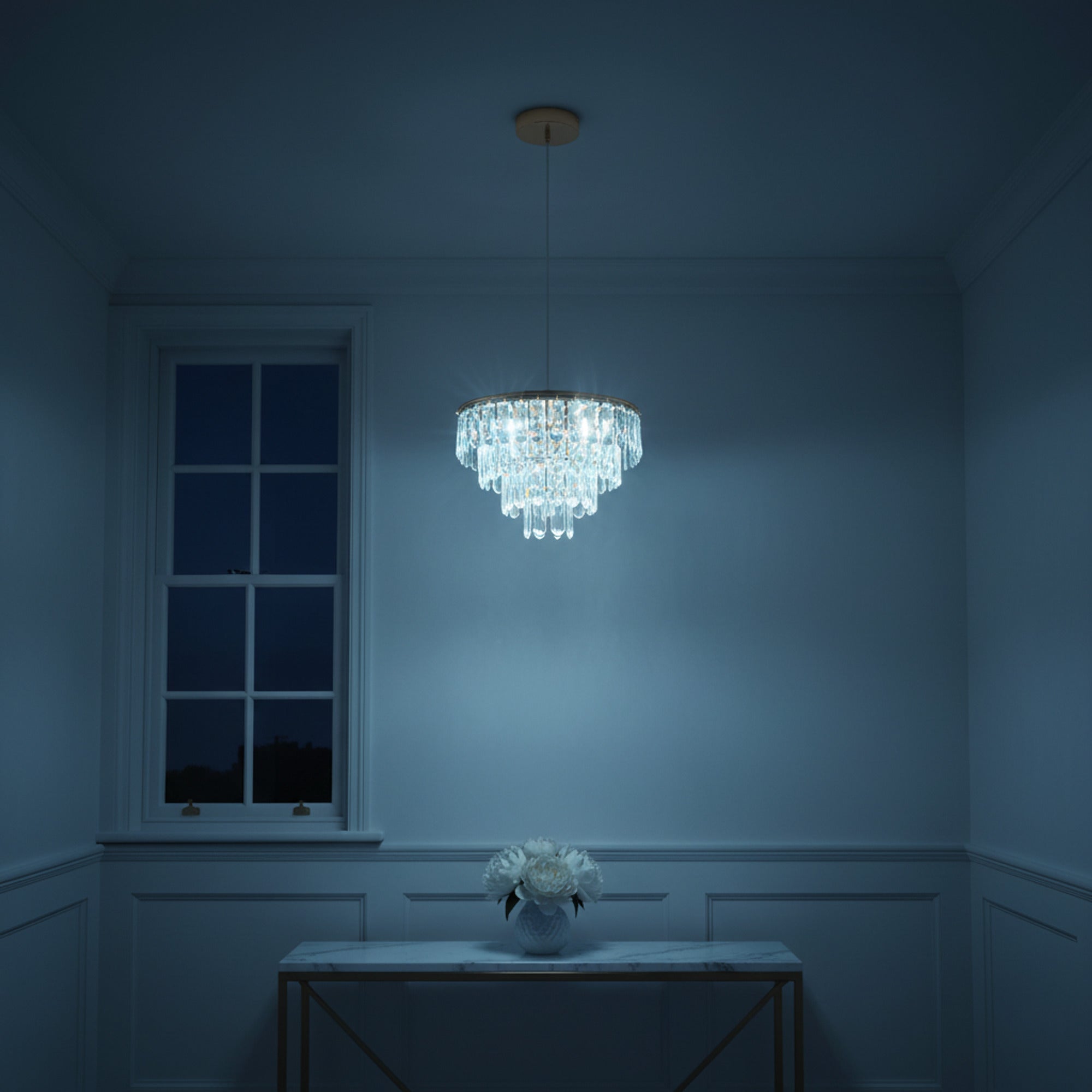 Mini Chandelier Pendant Crystal LED Ceiling Light - Image 6