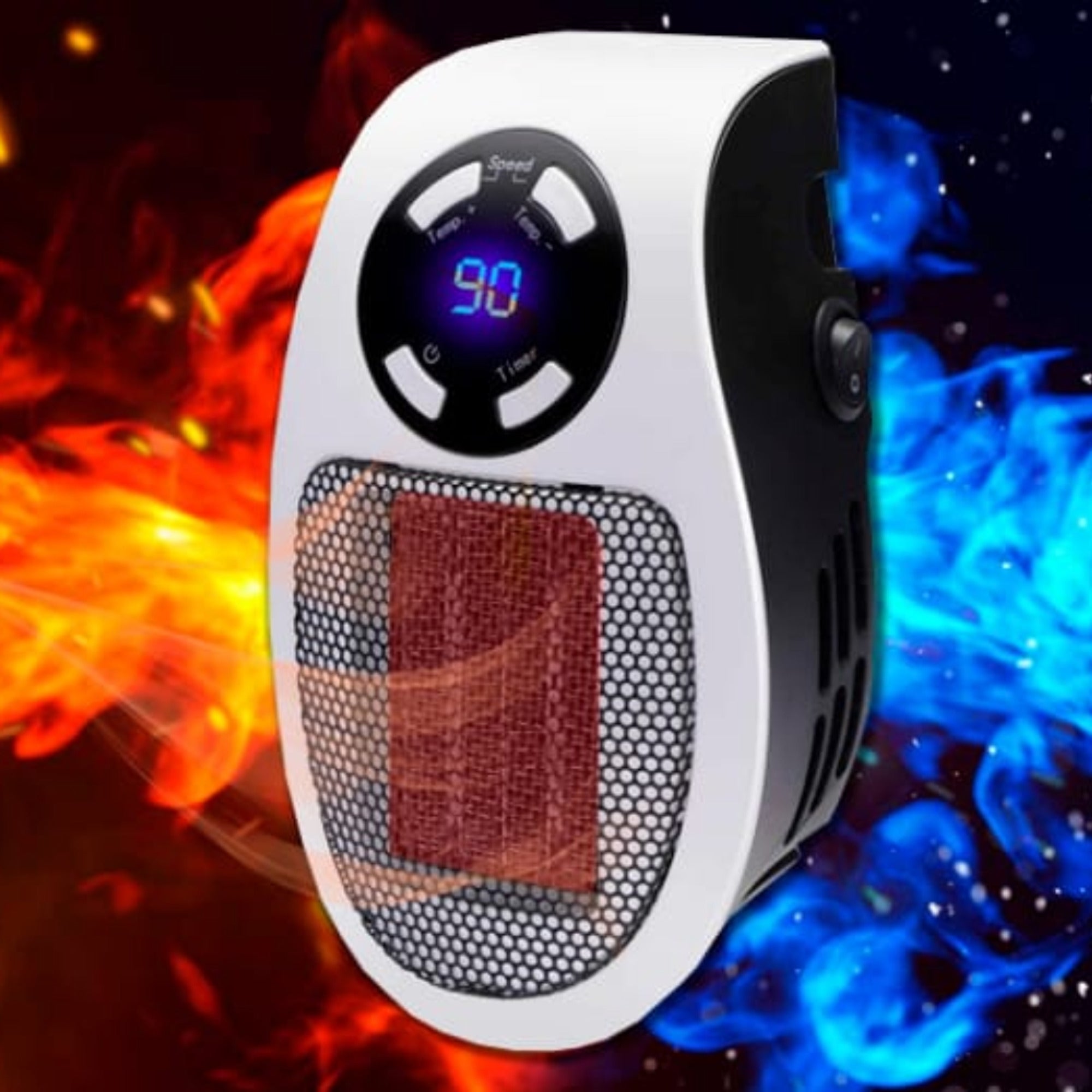 Mini Portable Electric Heater With Remote Control And Digital Display For Small Spaces - Image 1