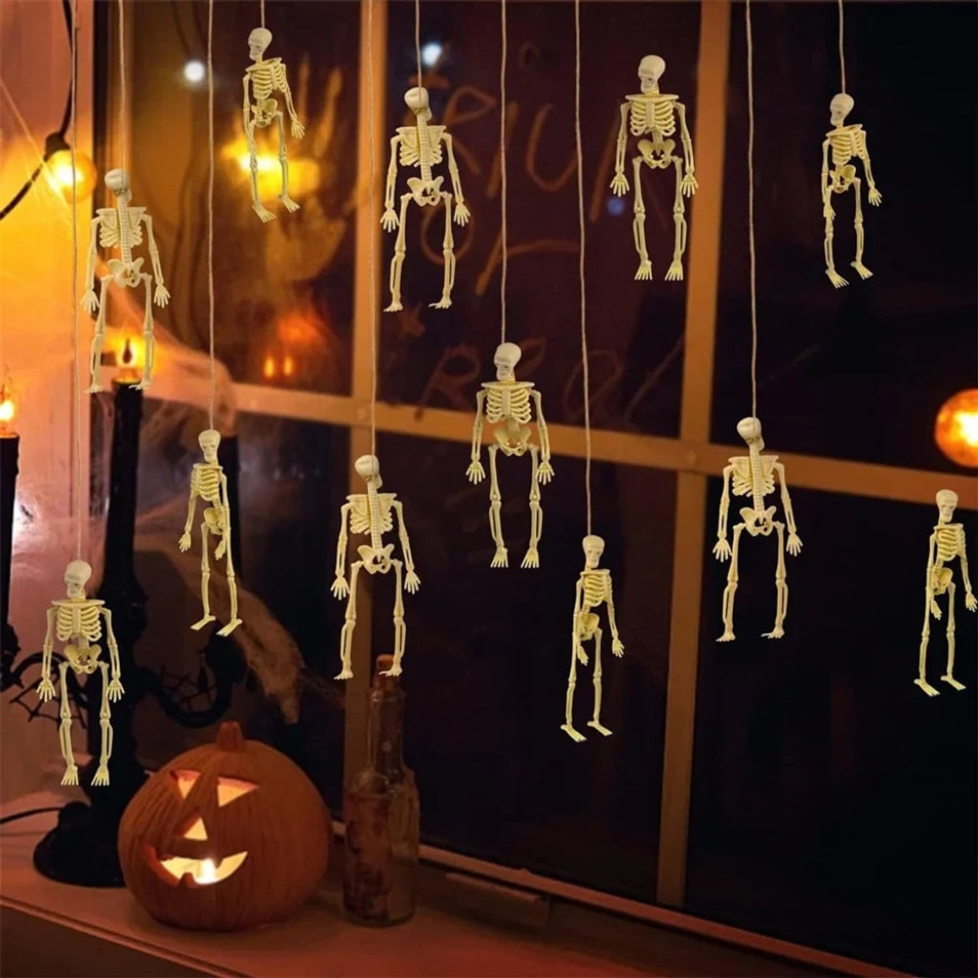 Mini Skeleton Figures Halloween Lanterns & Candlelight Party Decoration Vielseitige Dekoration Skelettfiguren - Image 2