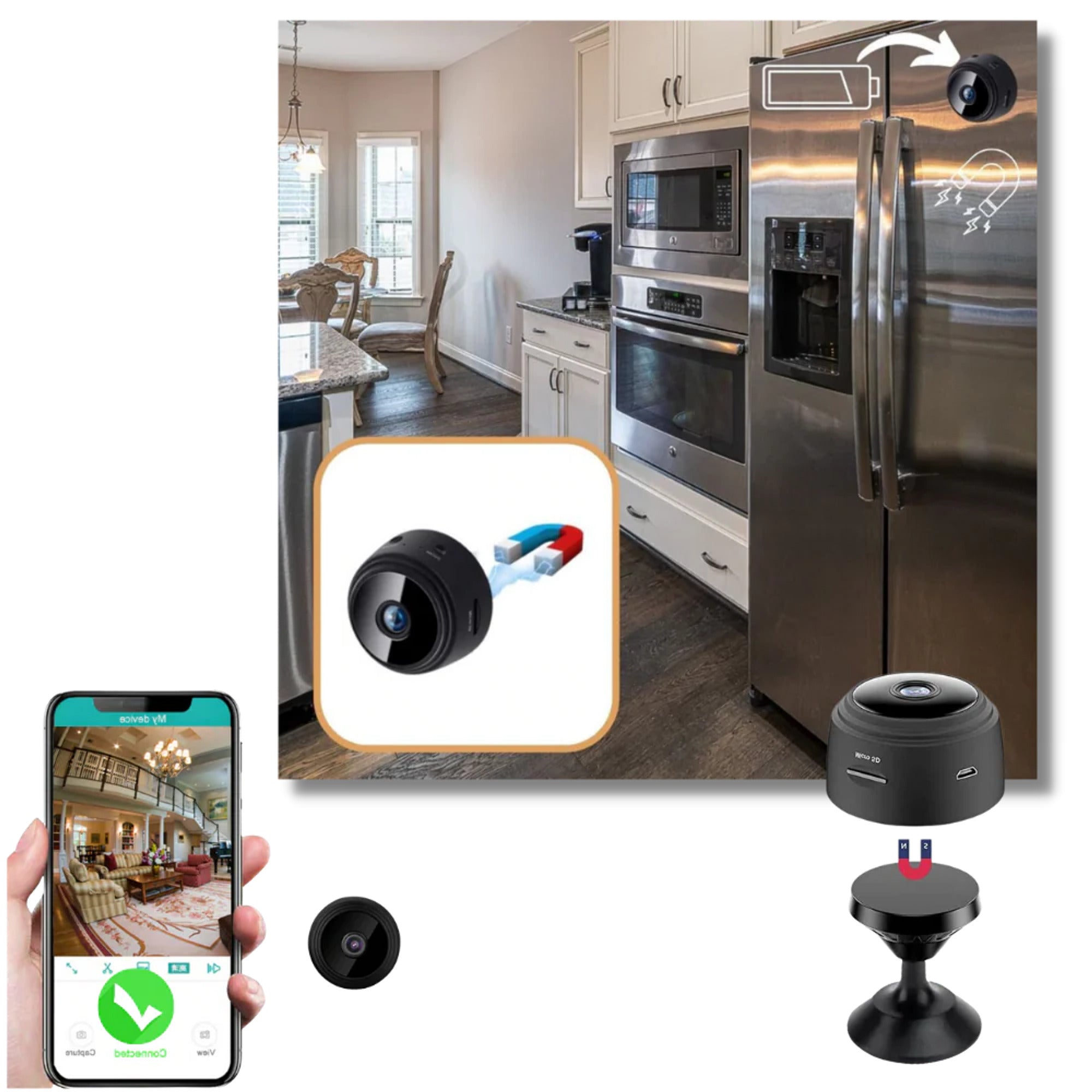 Mini Wireless Surveillance Camera With Night Vision Motion Detection And WiFi Connectivity - Image 3