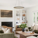 Modern Black Bubble Glass Circle LED Chandelier - Image 1