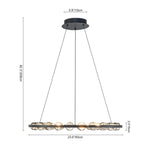 Modern Black Bubble Glass Circle LED Chandelier - Image 3