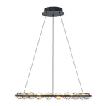 Modern Black Bubble Glass Circle LED Chandelier - Image 5