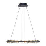 Modern Black Bubble Glass Circle LED Chandelier - Image 5