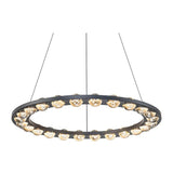 Modern Black Bubble Glass Circle LED Chandelier - Image 7
