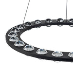 Modern Black Bubble Glass Circle LED Chandelier - Image 8