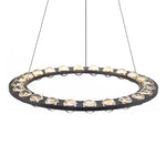 Modern Black Bubble Glass Circle LED Chandelier - Image 9