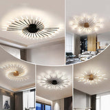 Modern Ceiling LED Chandeliers With Metal Starburst Design - Image 16