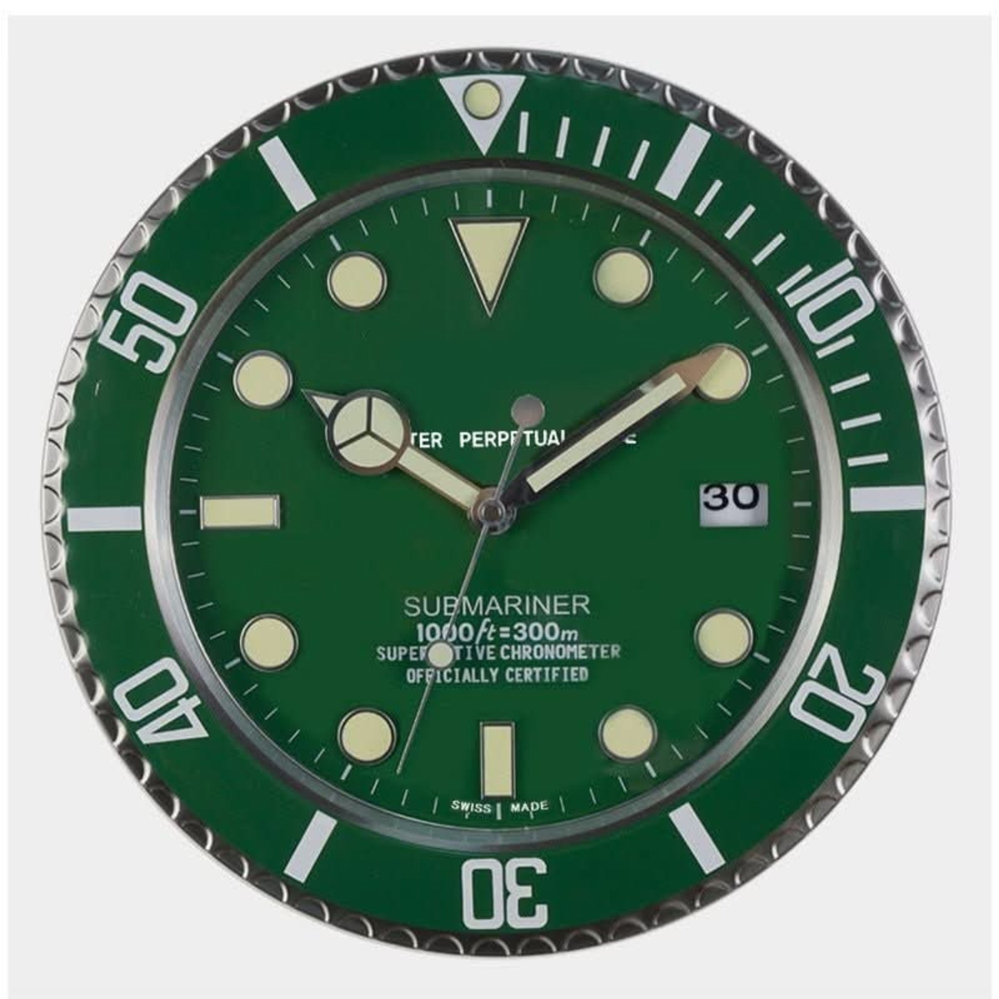 Modern Designer Wall Clock With Luminous Hands - Image 3