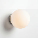 Modern Frosted Glass Globe Sconces - Image 1