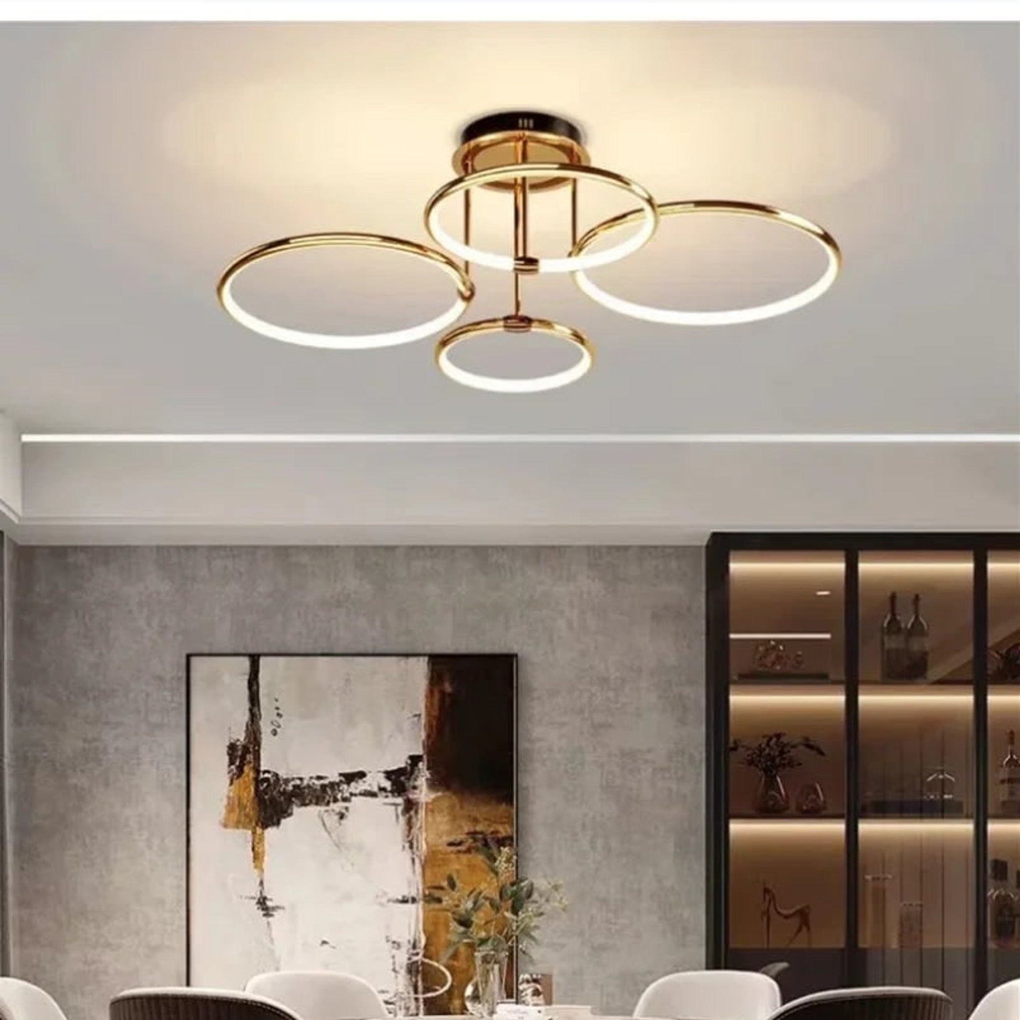Modern Geometric LED Chandeliers Ceiling Light - Image 8