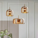 Modern Glass Pendant Light Globe Dimmable Warm White - Image 10
