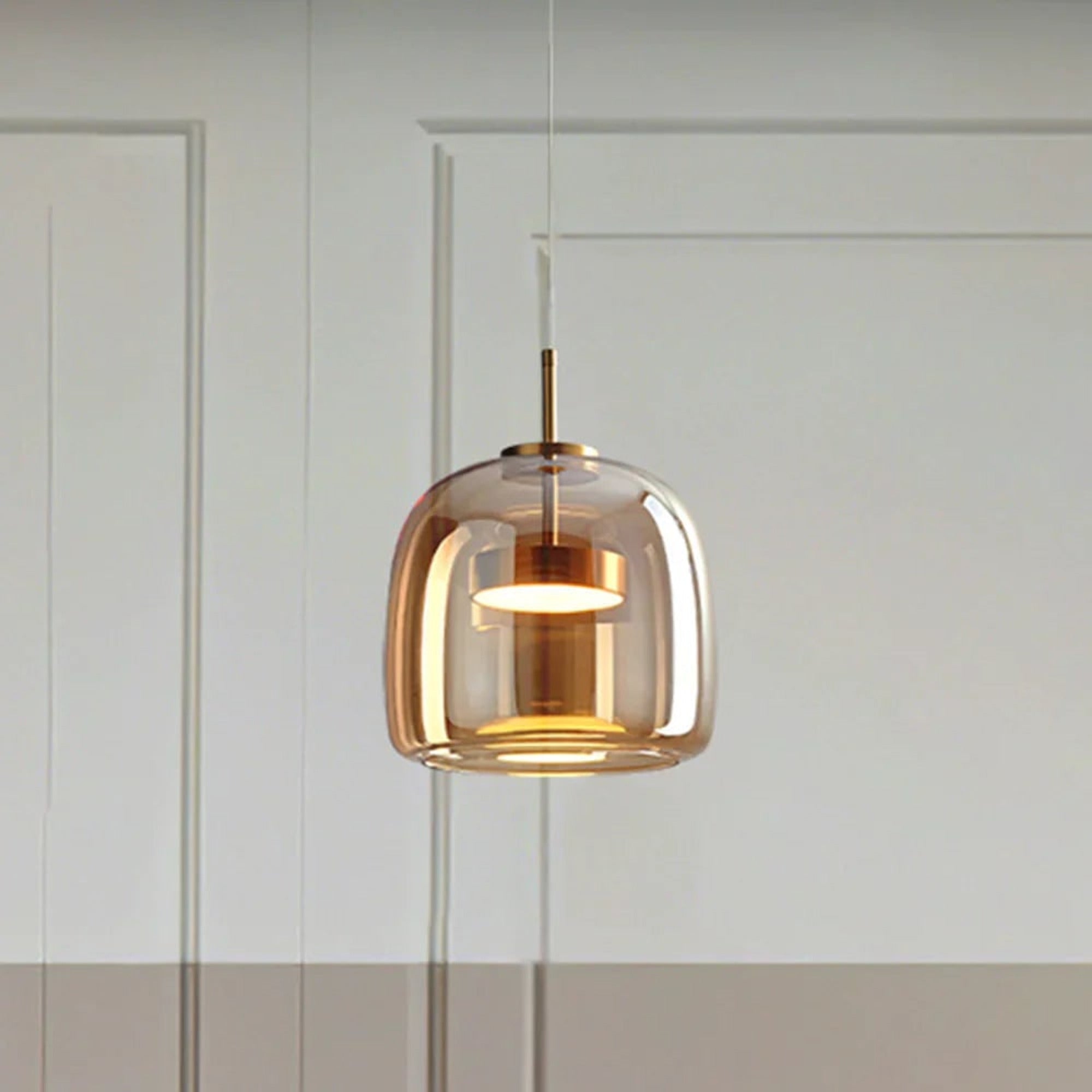 Modern Glass Pendant Light Globe Dimmable Warm White - Image 17