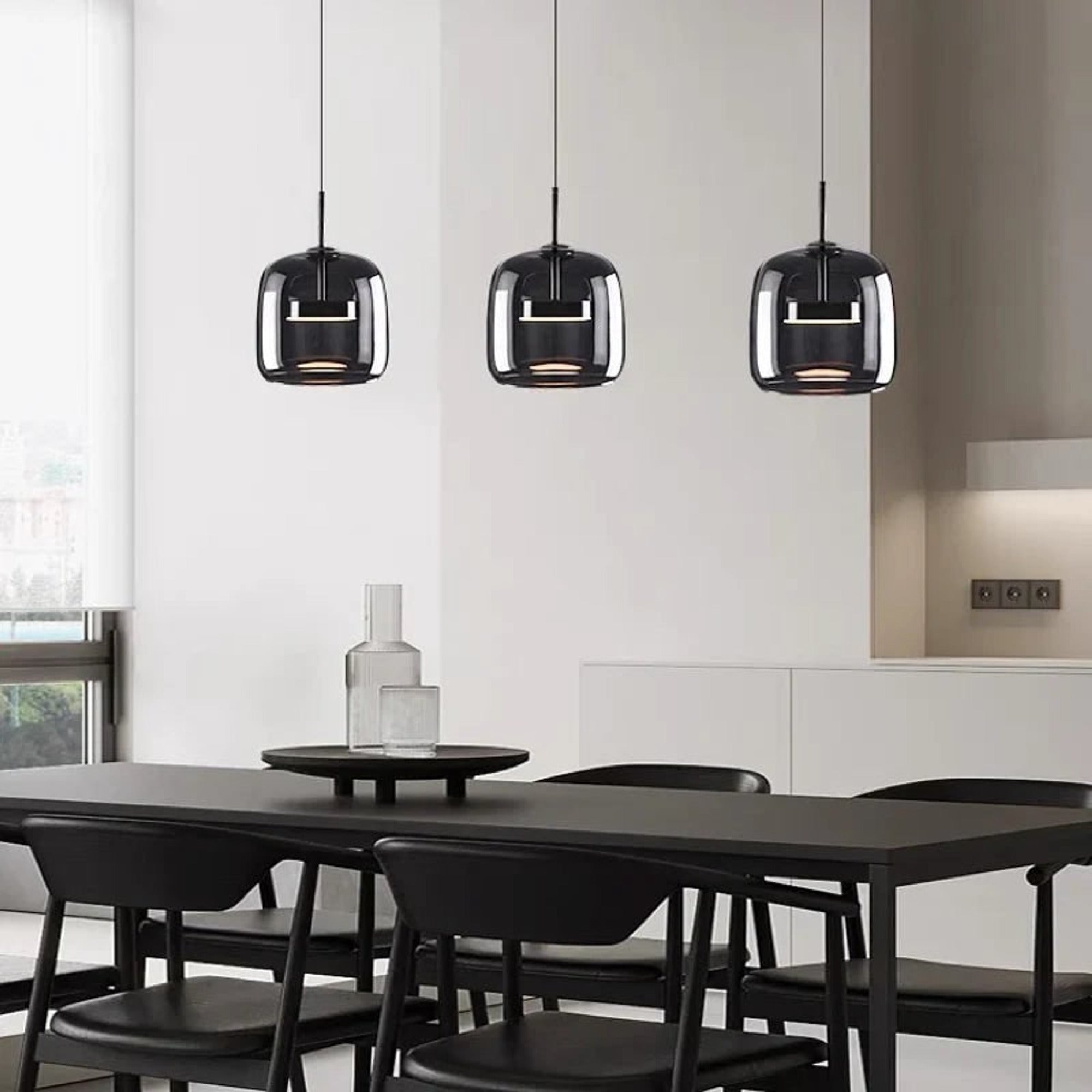 Modern Glass Pendant Light Globe Dimmable Warm White - Image 9