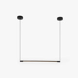 Modern Linear Black Metal LED Chandeliers Pendant Light - Image 1