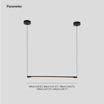 Modern Linear Black Metal LED Chandeliers Pendant Light - Image 8