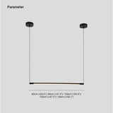 Modern Linear Black Metal LED Chandeliers Pendant Light - Image 8