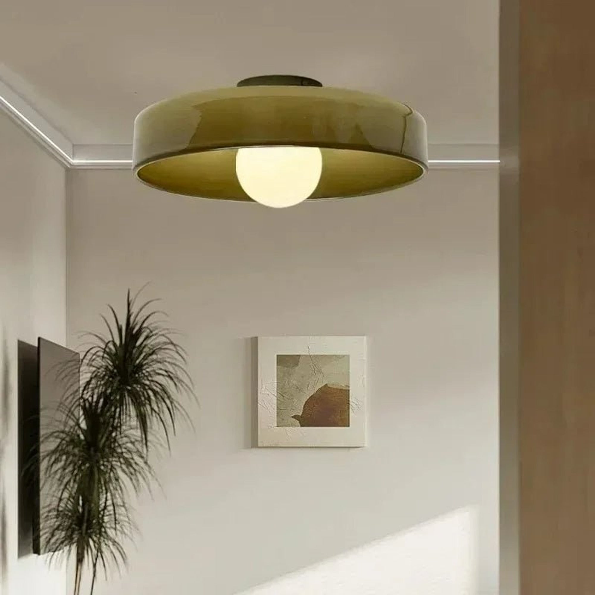 Modern Nordic Glass Disc Ceiling Lamp - Image 1