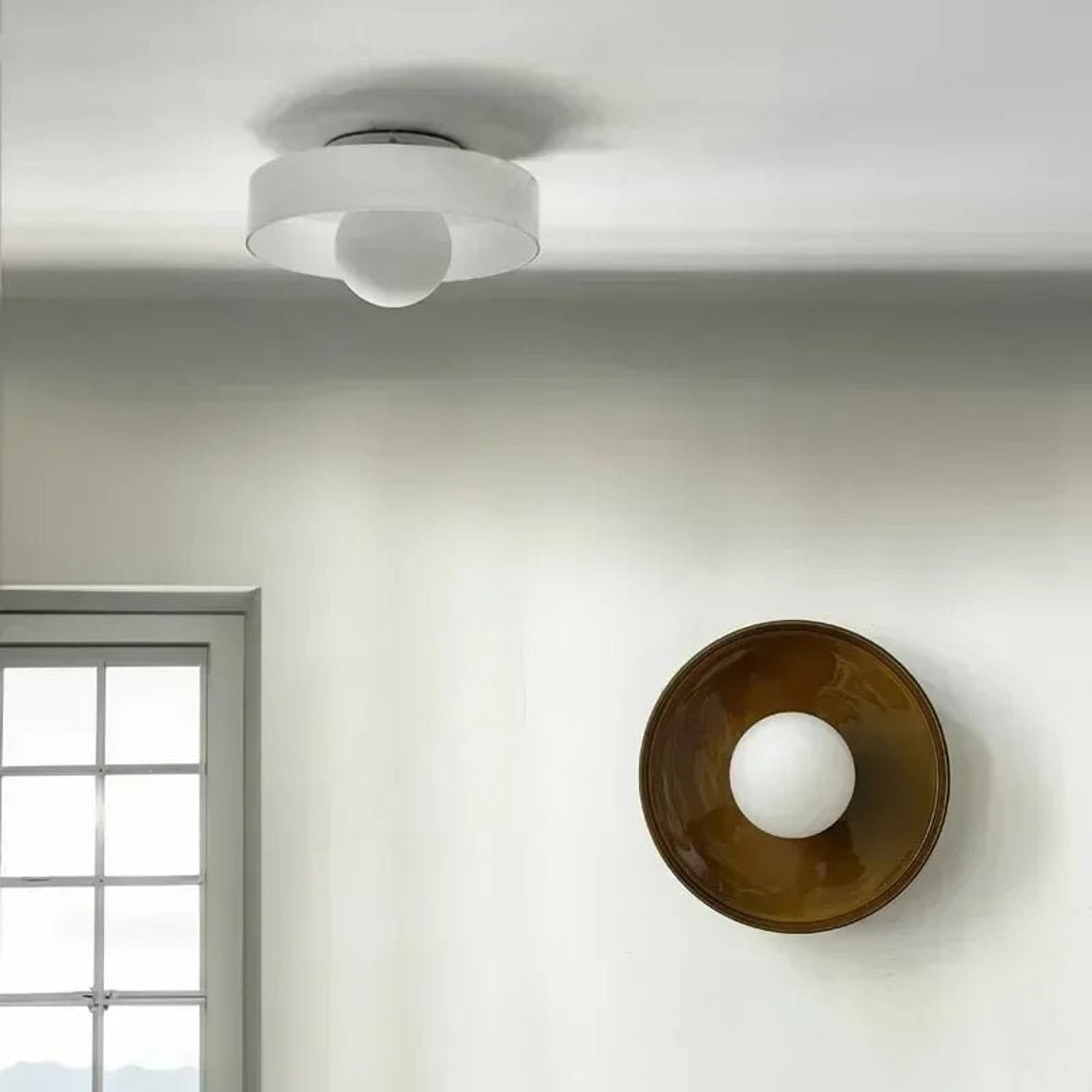 Modern Nordic Glass Disc Ceiling Lamp - Image 2