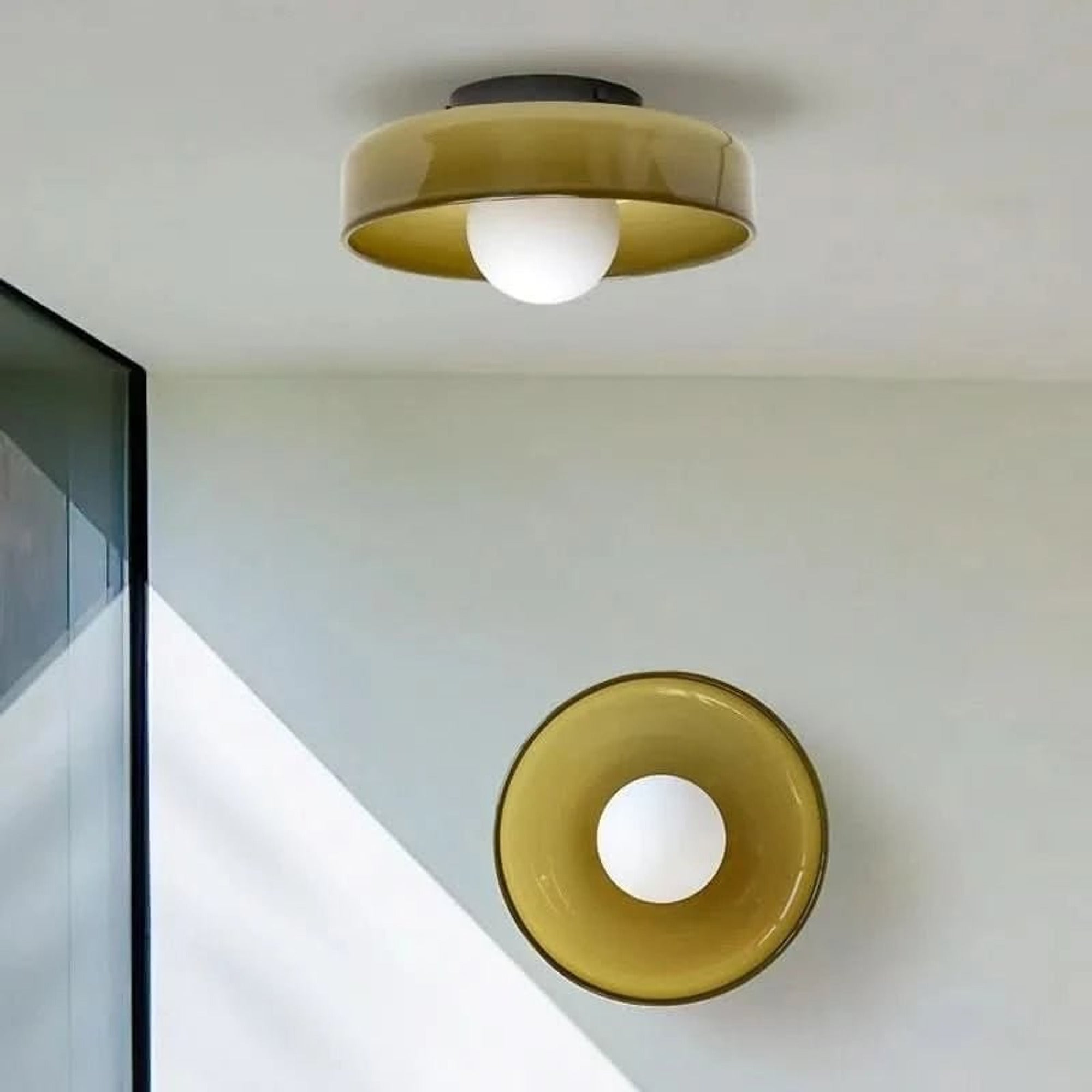Modern Nordic Glass Disc Ceiling Lamp - Image 4
