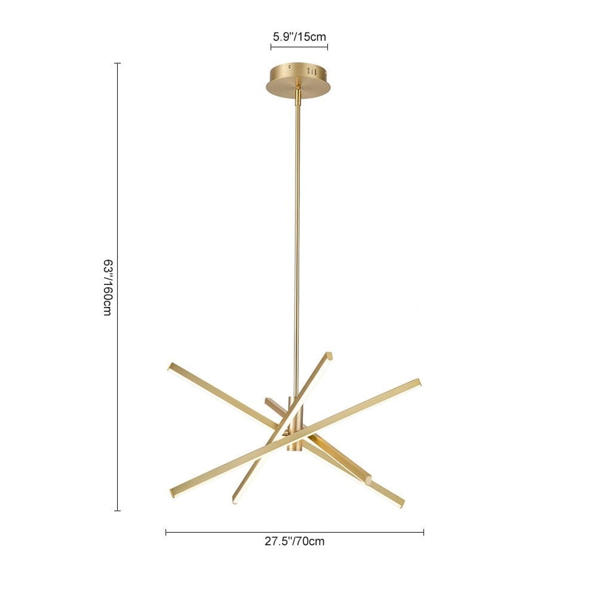 Modern Sputnik LED Chandeliers With Rotatable Arms - Image 14