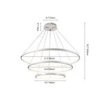 Modern Three-Ring White LED Chandelier With Dimmable Function - Image 10