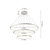 Modern Three-Ring White LED Chandelier With Dimmable Function - Image 10