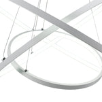 Modern Three-Ring White LED Chandelier With Dimmable Function - Image 9