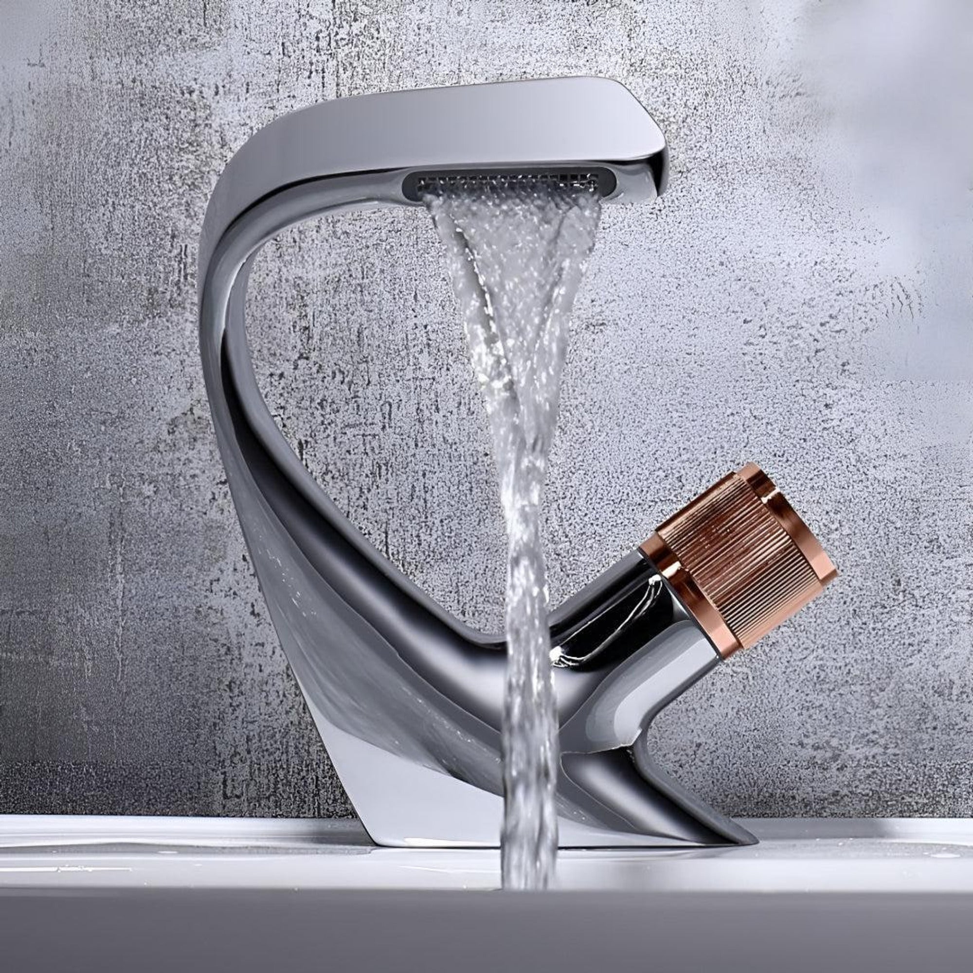 Modern Waterfall Sink Faucet With Single-Handle Mixer - Image 7