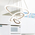 Modern White Ring LED Chandelier - Image 3