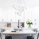 Modern White Ring LED Chandelier - Image 4