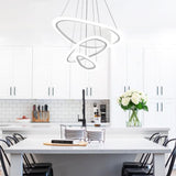 Modern White Ring LED Chandelier - Image 4